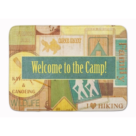 Carolines Treasures Welcome to the Camp Machine Washable Memory Foam Mat SB3080RUG
